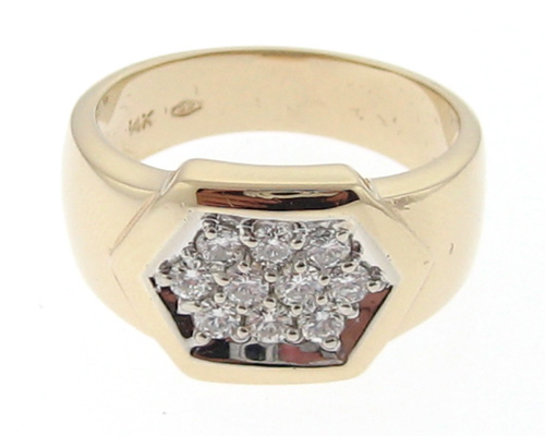 Estate 1/2ct Genuine Diamonds Solid 14k Gold Ring Band | eBay
