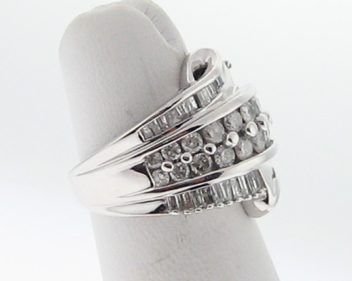 50ctw Genuine Diamonds White Gold Ring Wide Band  