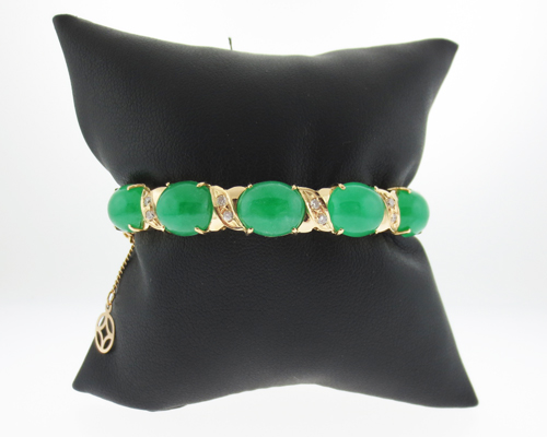 jade gold bangle bracelet